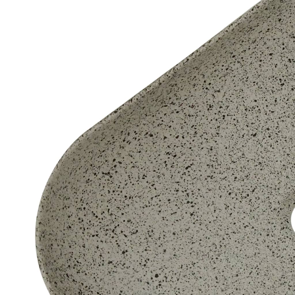 Lavabo da Appoggio Grigio Rettangolare 48x37,5x13,5 cm Ceramica - homemem39