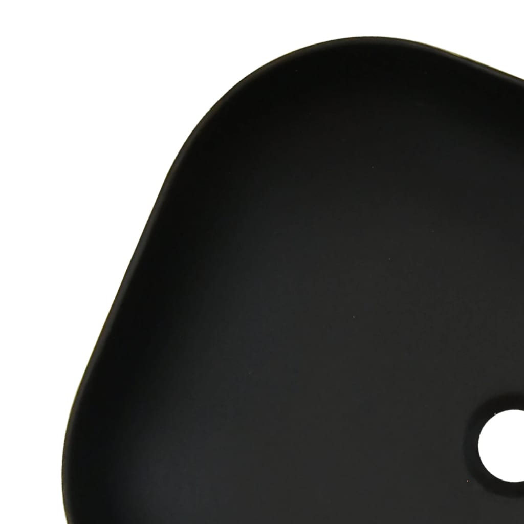 Lavabo Appoggio Grigio Nero Rettangolare 48x37,5x13,5 Ceramica - homemem39