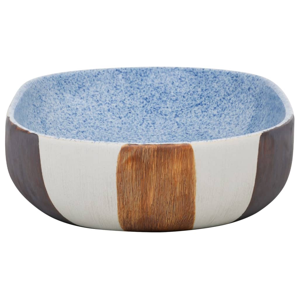 Lavabo da Appoggio Multicolore Ovale 59x40x14 cm Ceramica - homemem39