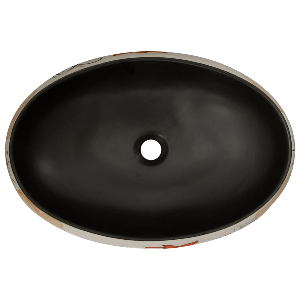 Lavabo da Appoggio Multicolore Ovale 59x40x15 cm Ceramica - homemem39
