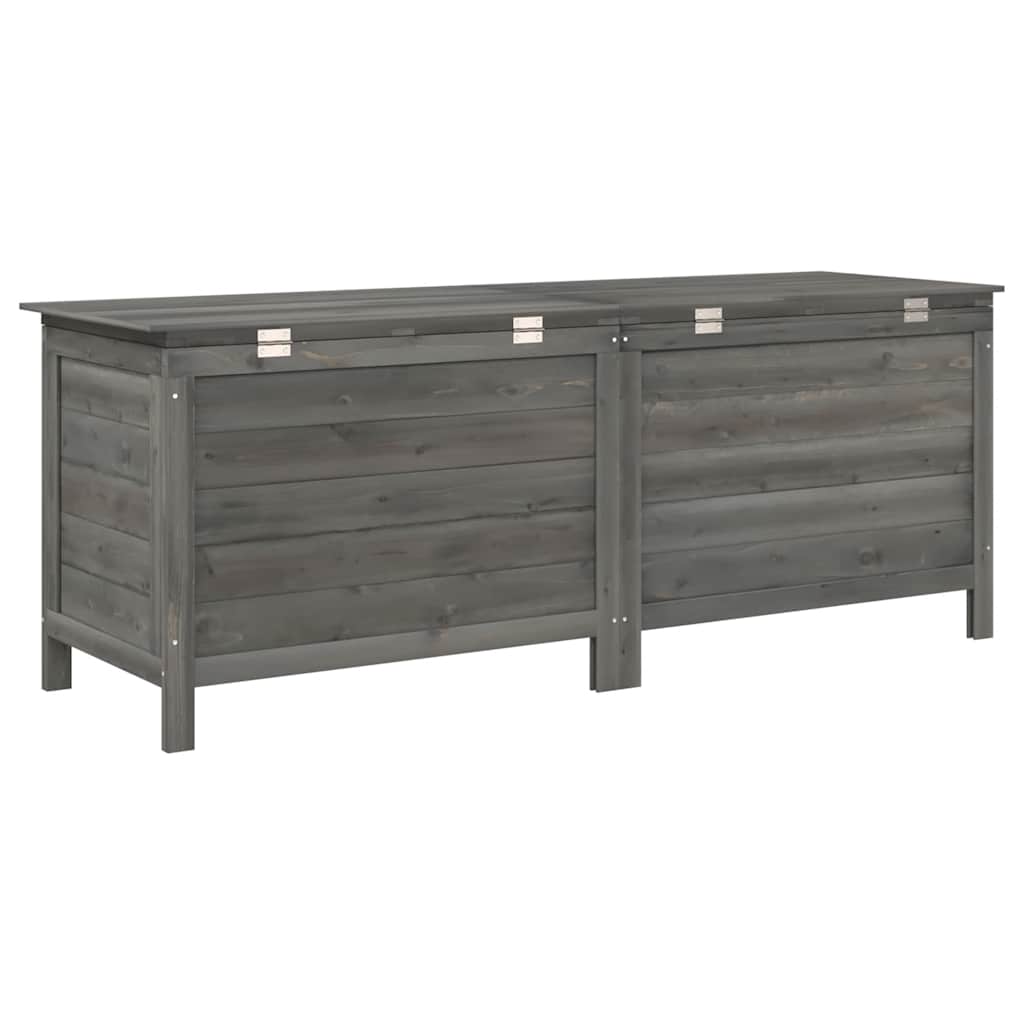Contenitore da Giardino Antracite 150x50x56,5 cm Massello Abete - homemem39