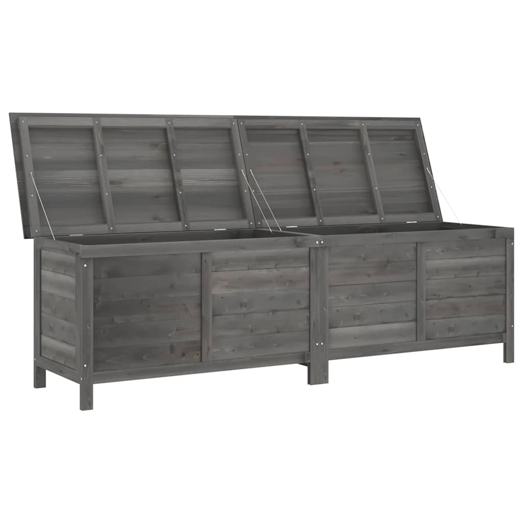 Contenitore Giardino Antracite 198,5x50x56,5 cm Massello Abete - homemem39