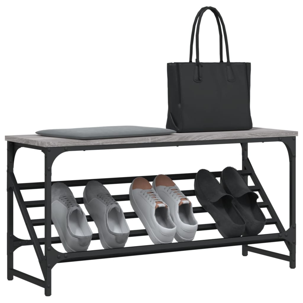 Scarpiera Grigio Sonoma 90x30x45 cm in Legno Multistrato - homemem39