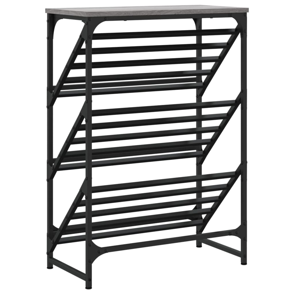 Scarpiera Grigio Sonoma 60x30x85 cm in Legno Multistrato - homemem39
