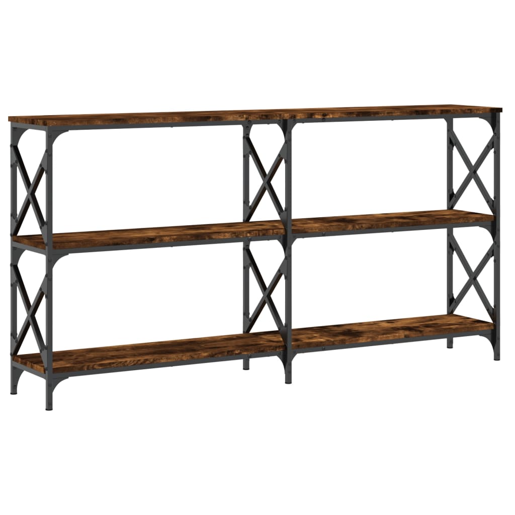 Tavolo Consolle Rovere Fumo 156x28x80,5 cm in Legno Multistrato - homemem39