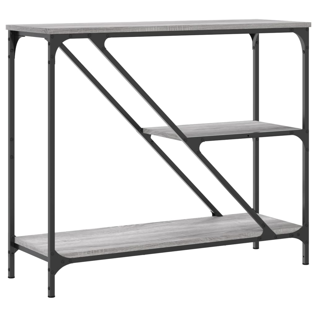 Tavolino Consolle Grigio Sonoma 88,5x30x75 cm Legno Multistrato - homemem39