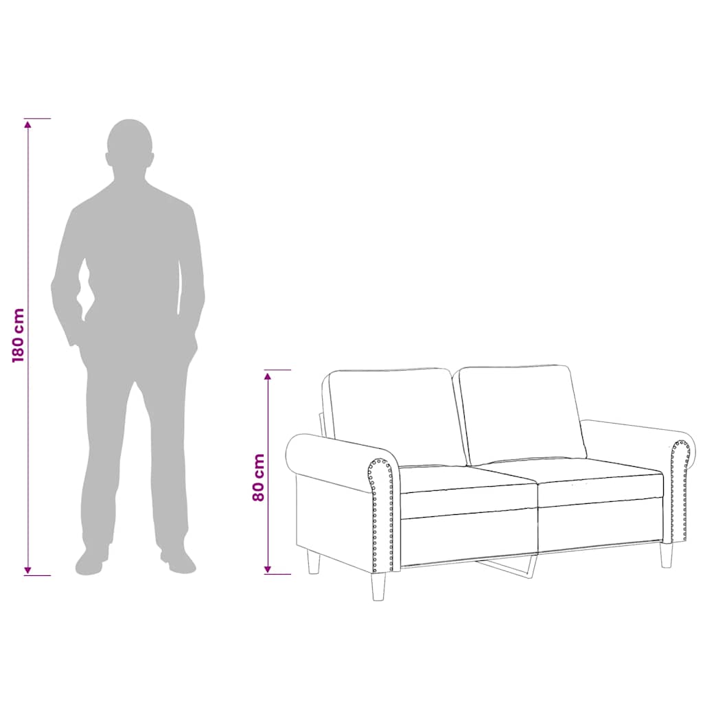 Divano a 2 Posti Rosa 120 cm in Velluto | homemem39