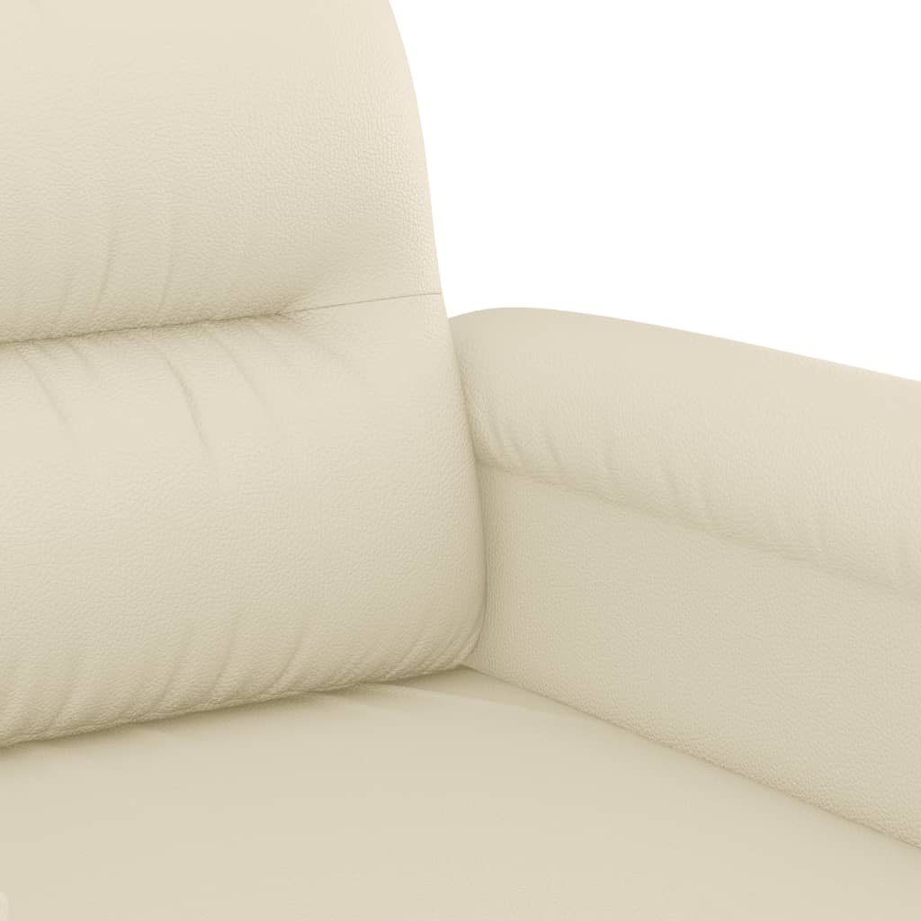 Divano a 2 Posti Crema 120 cm in Similpelle - homemem39