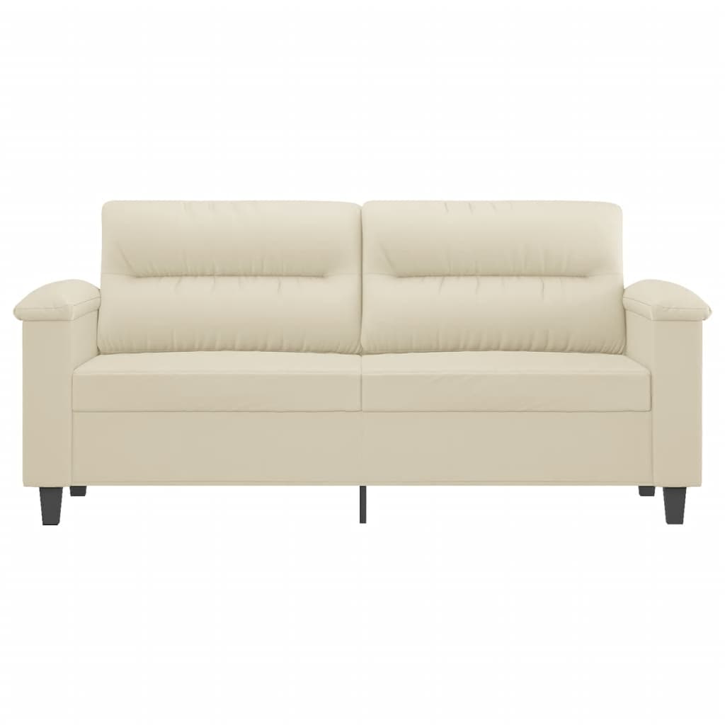 Divano a 2 Posti Crema 140 cm in Similpelle - homemem39
