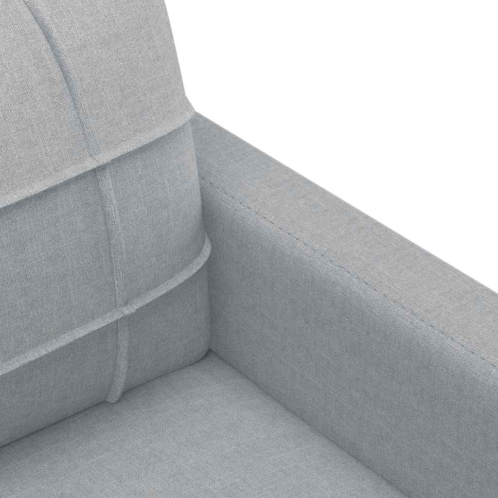 Divano a 2 Posti Grigio Chiaro 140 cm in Tessuto - homemem39