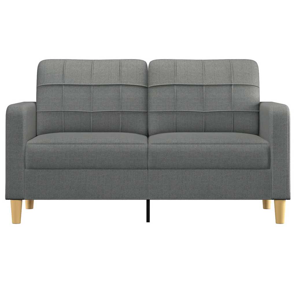 Divano a 2 Posti Grigio Scuro 140 cm in Tessuto - homemem39