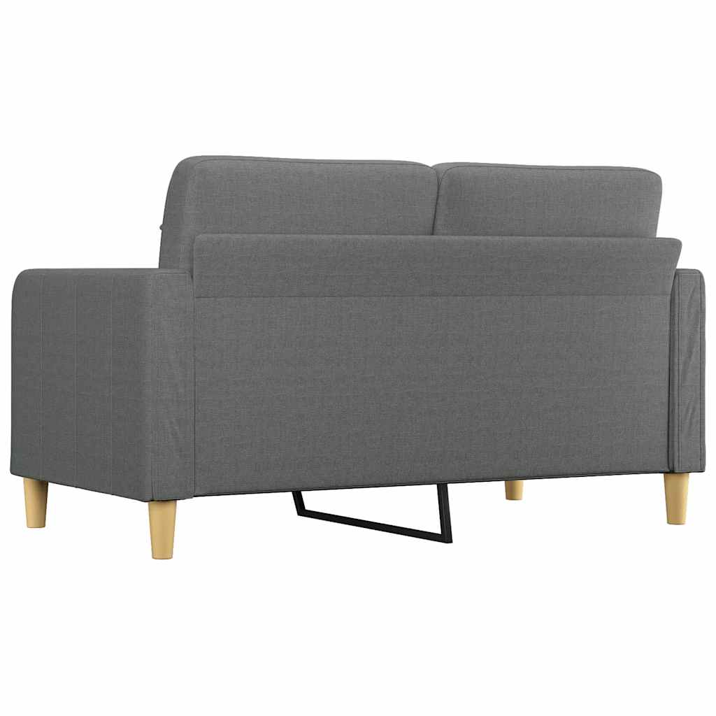 Divano a 2 Posti Grigio Scuro 140 cm in Tessuto - homemem39