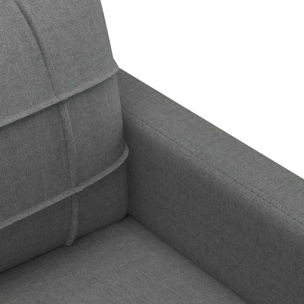 Divano a 2 Posti Grigio Scuro 140 cm in Tessuto - homemem39