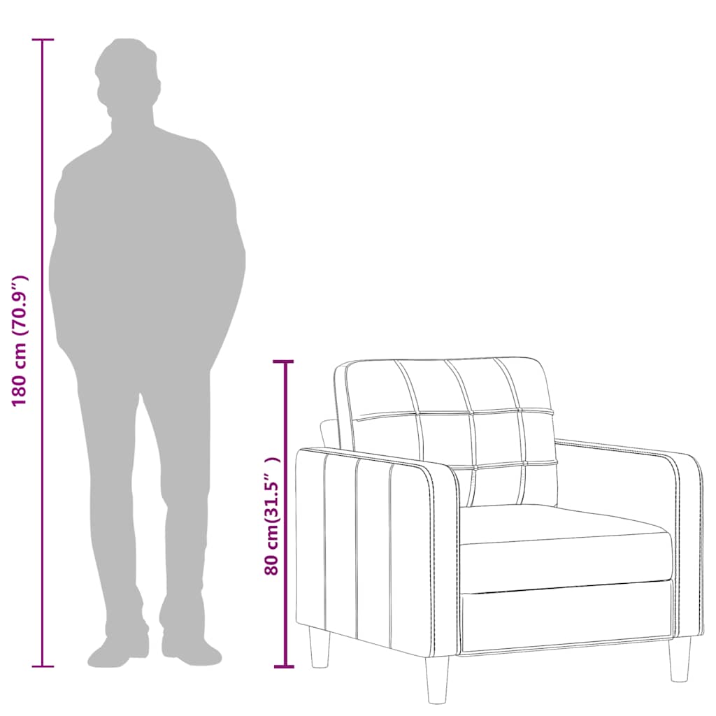 Poltrona Crema 60 cm in Similpelle - homemem39