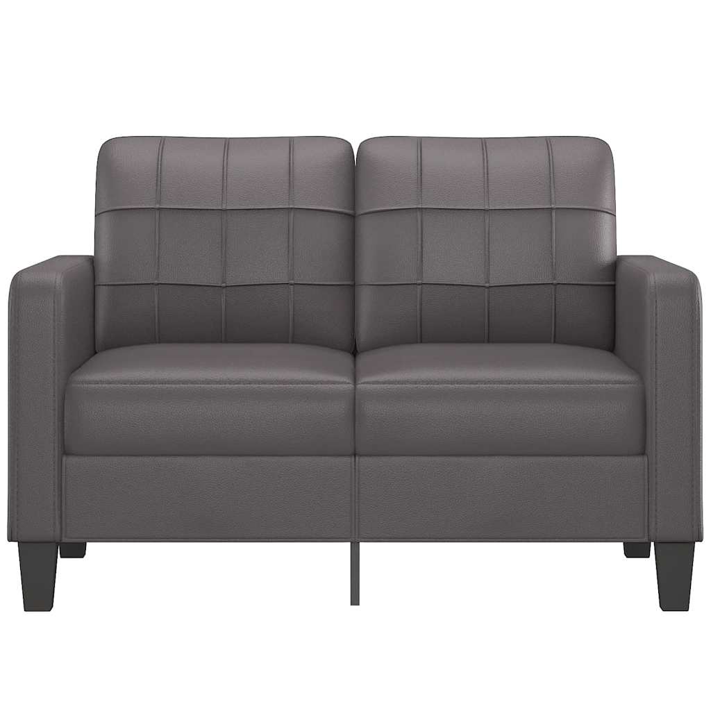 Divano a 2 Posti Grigio 120 cm in Similpelle - homemem39