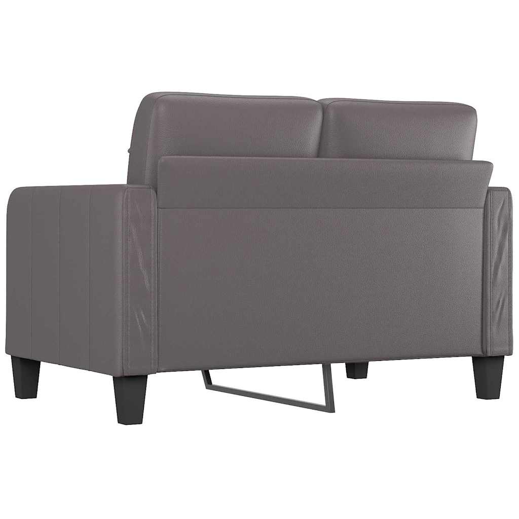 Divano a 2 Posti Grigio 120 cm in Similpelle - homemem39