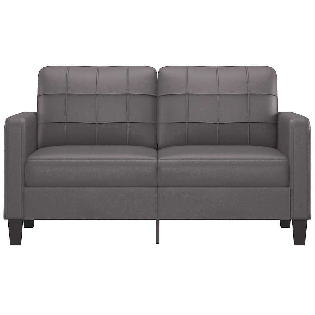Divano a 2 Posti Grigio 140 cm in Similpelle - homemem39