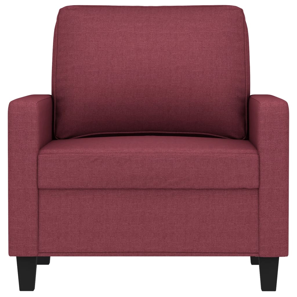 Poltrona Rosso Vino 60 cm in Tessuto - homemem39