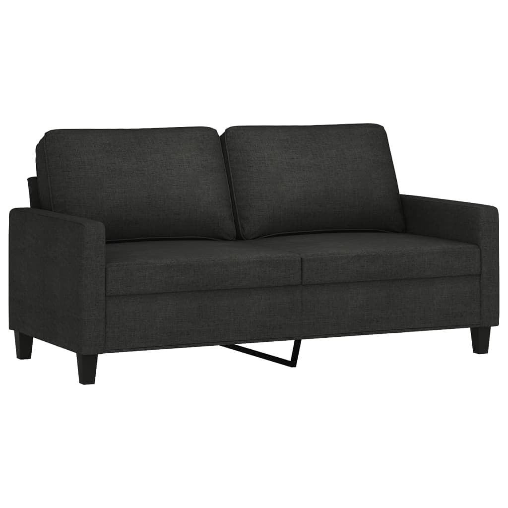 Divano a 2 Posti Nero 120 cm in Tessuto - homemem39