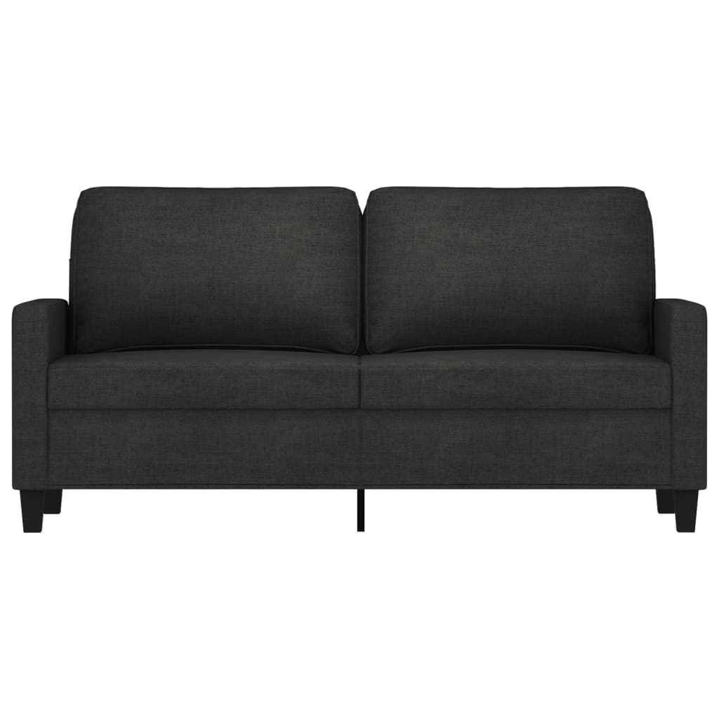 Divano a 2 Posti Nero 120 cm in Tessuto - homemem39