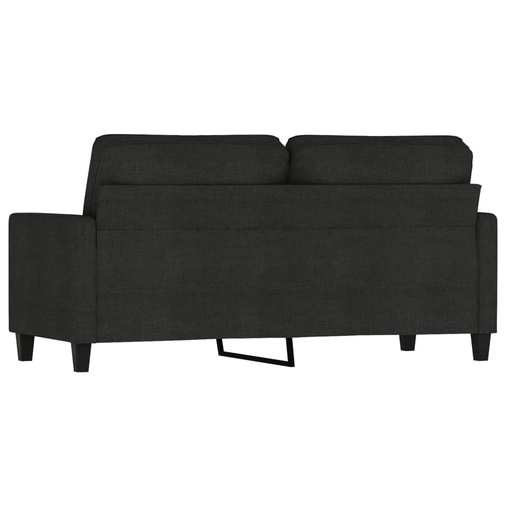 Divano a 2 Posti Nero 120 cm in Tessuto - homemem39