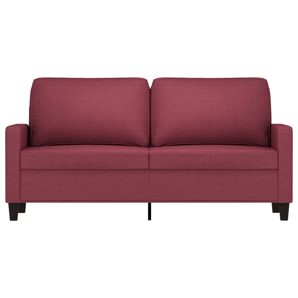 Divano a 2 Posti Rosso Vino 140 cm in Tessuto - homemem39