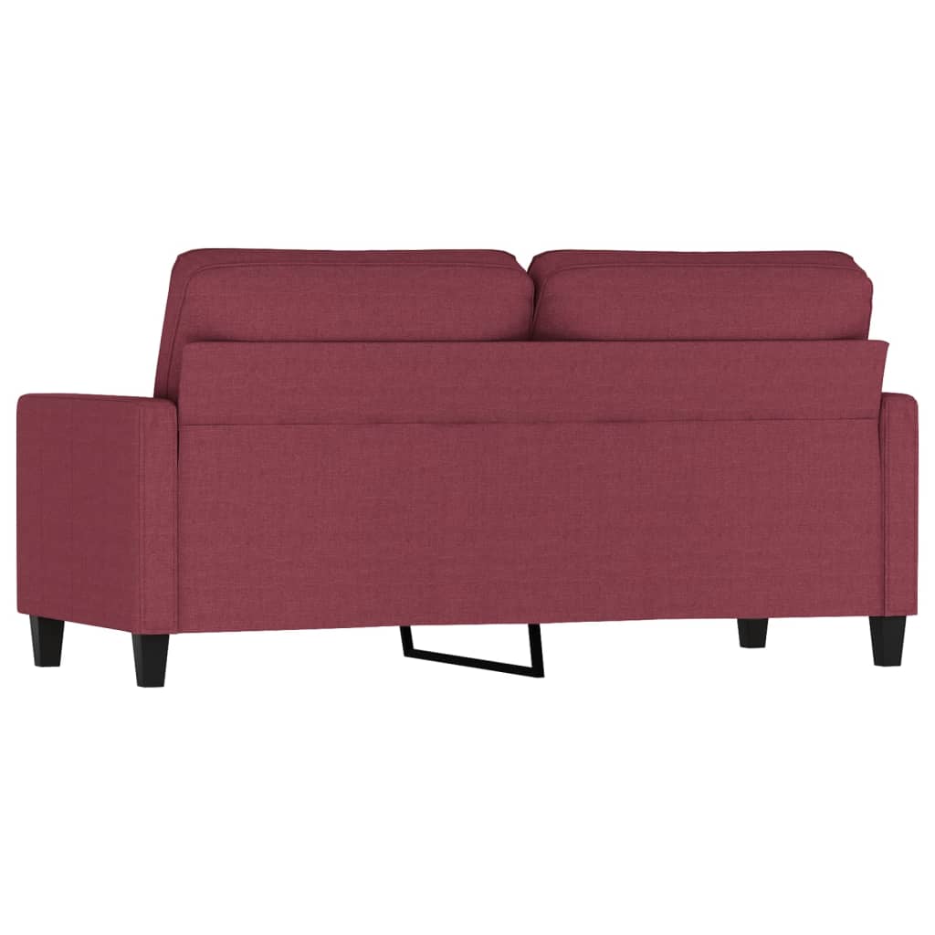 Divano a 2 Posti Rosso Vino 140 cm in Tessuto - homemem39