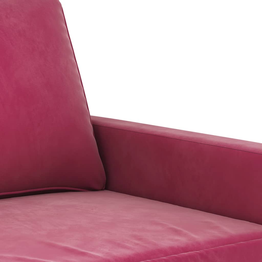 Poltrona Rosso Vino 60 cm Velluto - homemem39