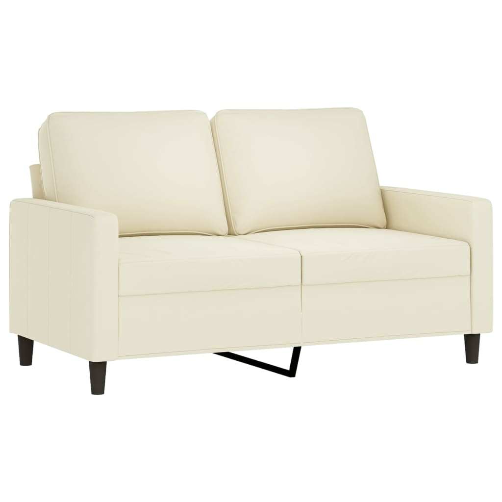 Divano a 2 Posti crema 120 cm in Velluto - homemem39