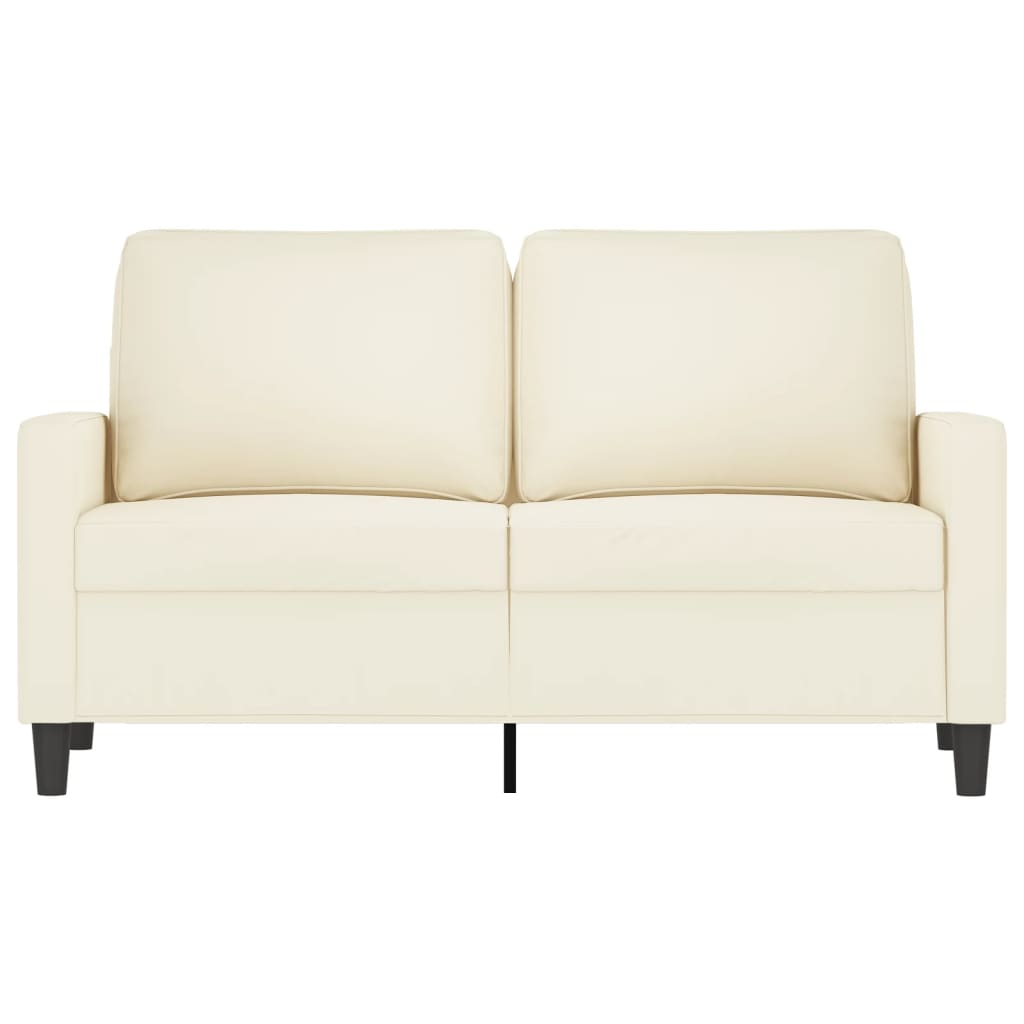 Divano a 2 Posti crema 120 cm in Velluto - homemem39
