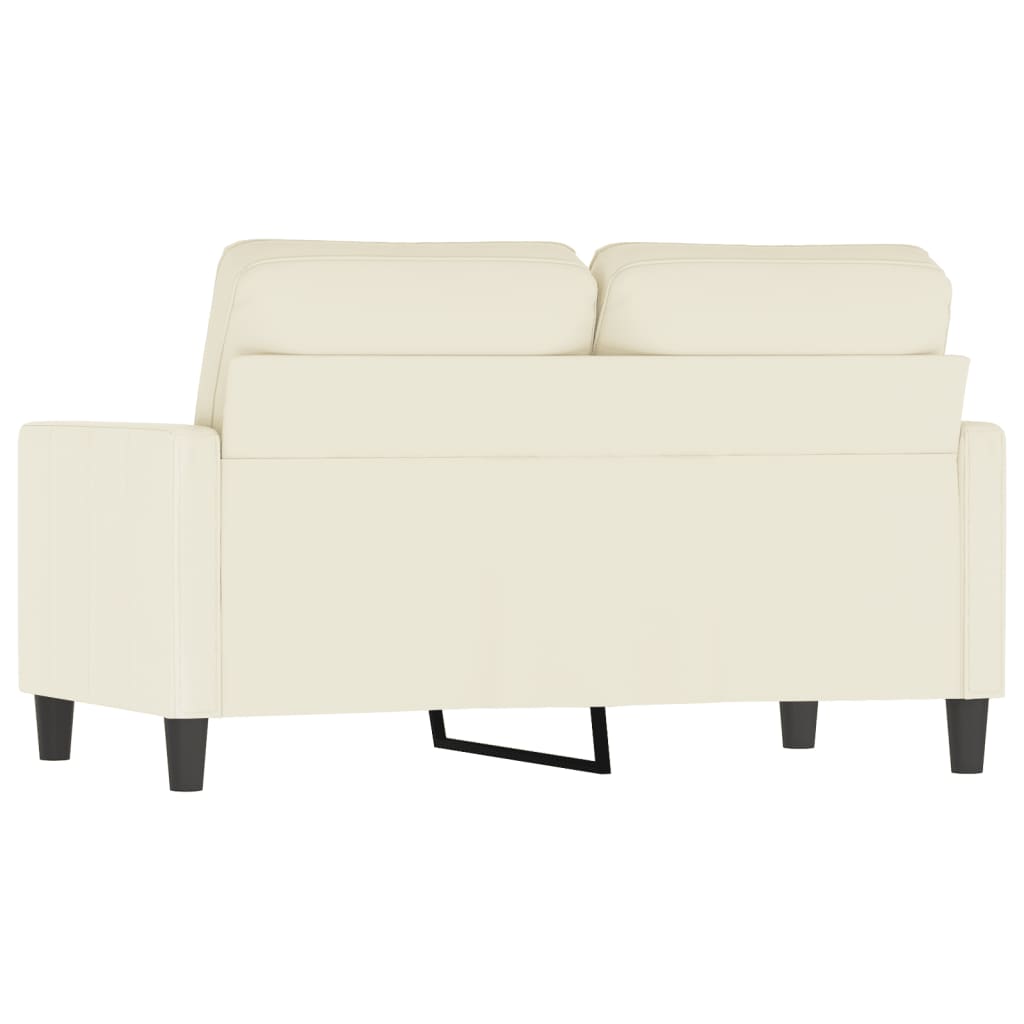 Divano a 2 Posti crema 120 cm in Velluto - homemem39