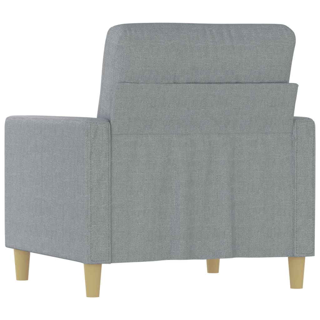 Poltrona Grigio Chiaro 60 cm in Tessuto - homemem39