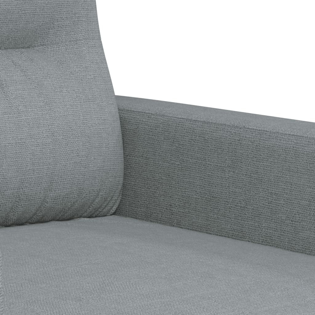 Divano a 2 Posti Grigio Chiaro 140 cm in Tessuto - homemem39
