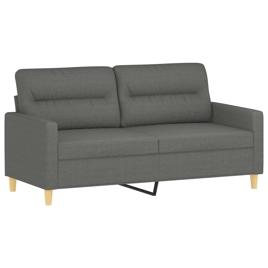 Divano a 2 Posti Grigio Scuro 140 cm in Tessuto - homemem39