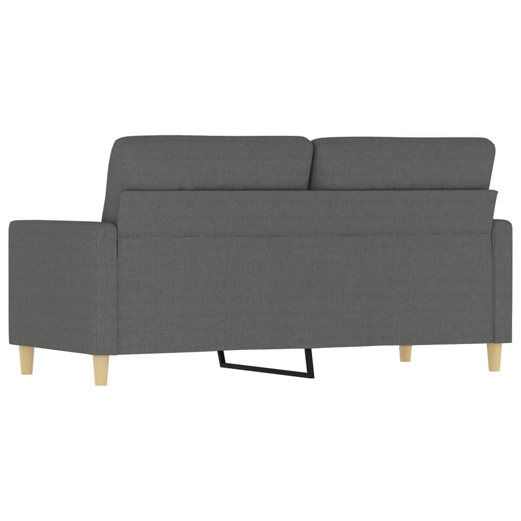 Divano a 2 Posti Grigio Scuro 140 cm in Tessuto - homemem39