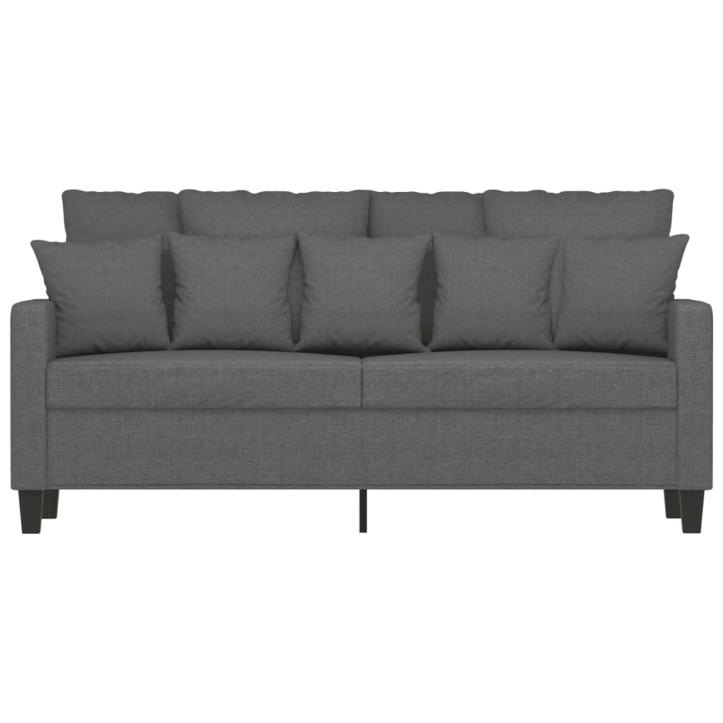 Divano a 2 Posti Grigio Scuro 140 cm in Tessuto - homemem39