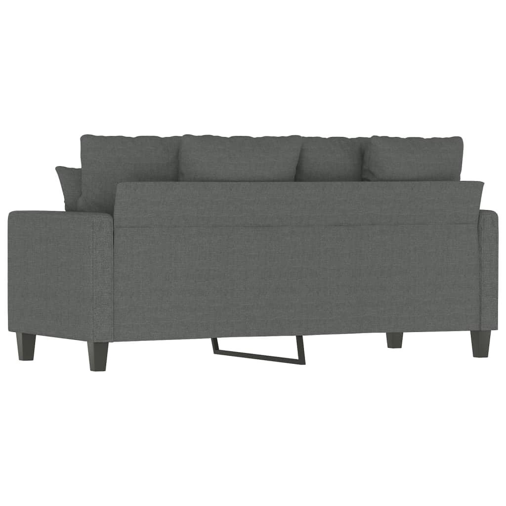 Divano a 2 Posti Grigio Scuro 140 cm in Tessuto - homemem39