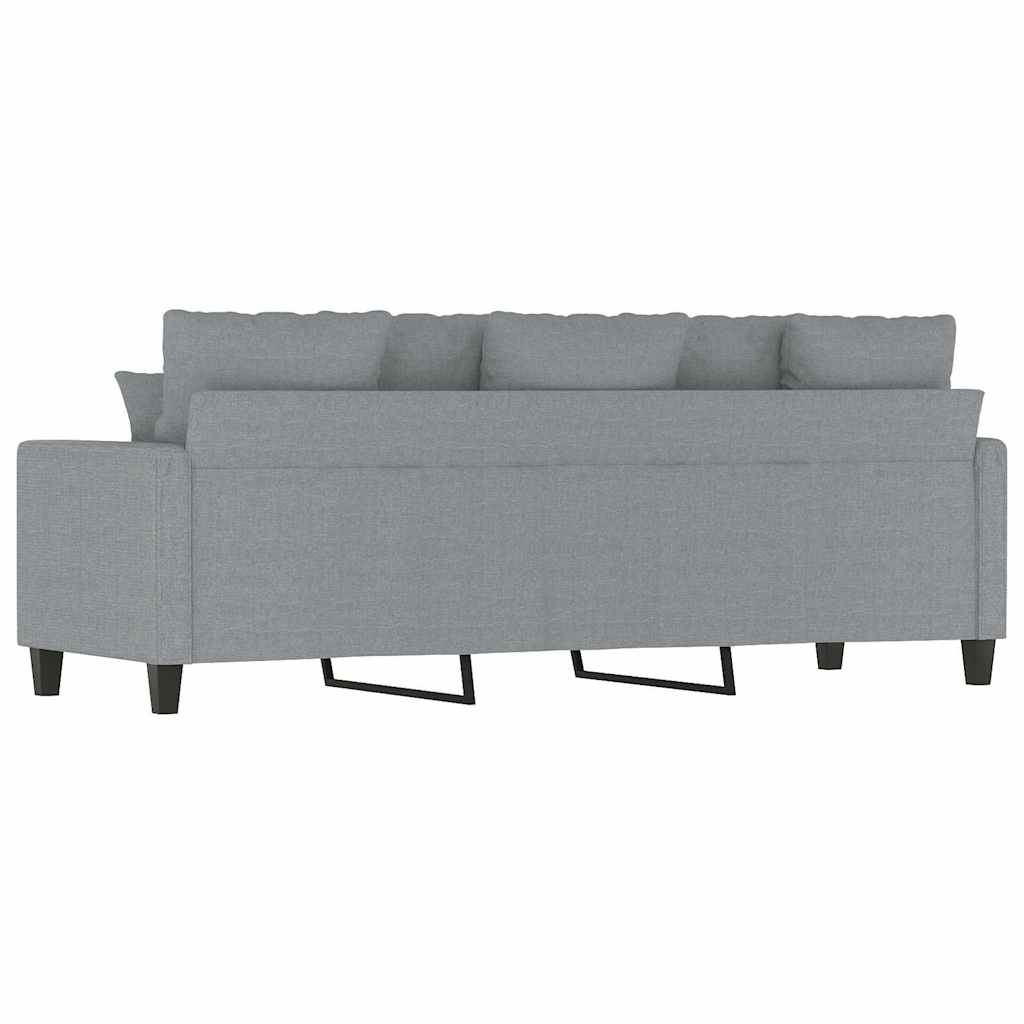 Divano a 3 Posti Grigio Chiaro 180 cm in Tessuto - homemem39