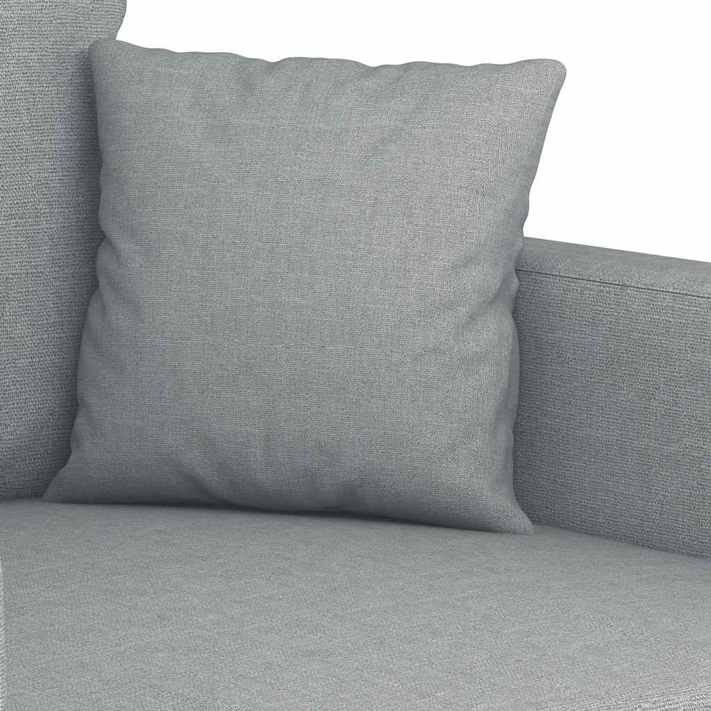 Divano a 3 Posti Grigio Chiaro 180 cm in Tessuto - homemem39