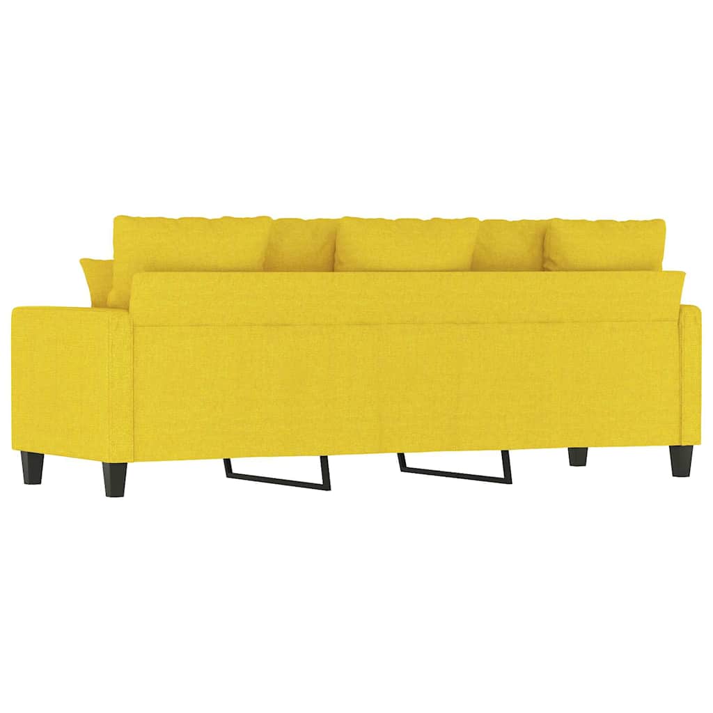 Divano a 3 Posti Giallo Chiaro 180 cm in Tessuto - homemem39