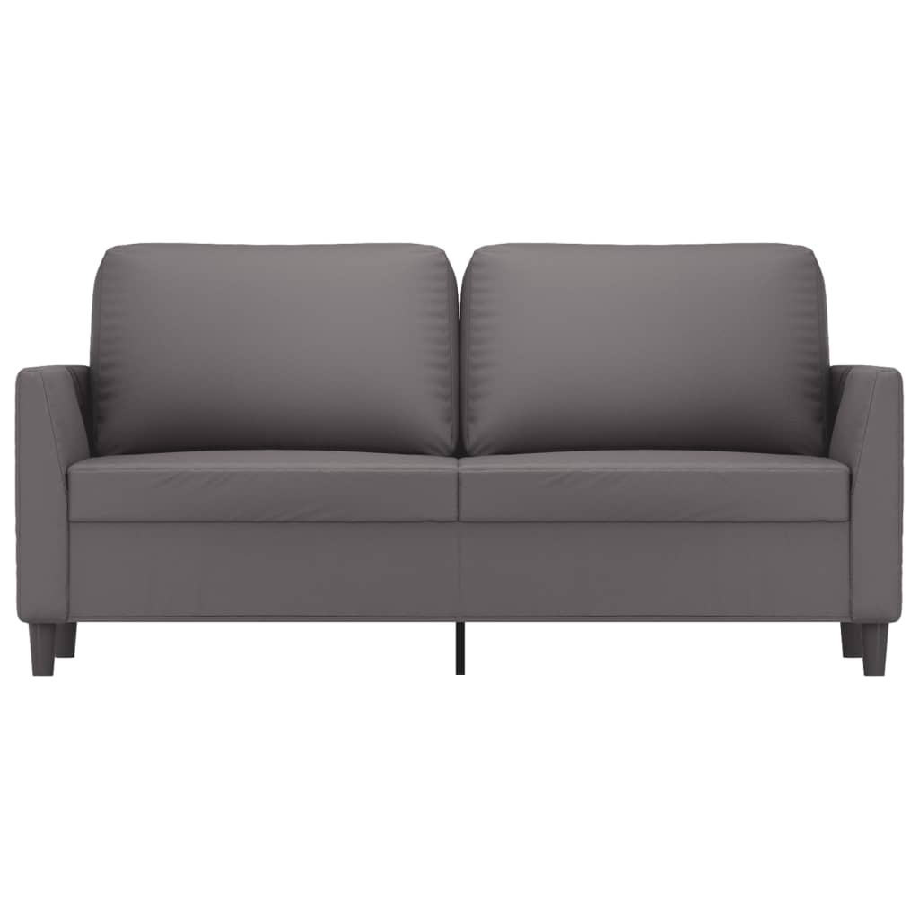 Divano a 2 Posti Grigio 140 cm in Similpelle - homemem39