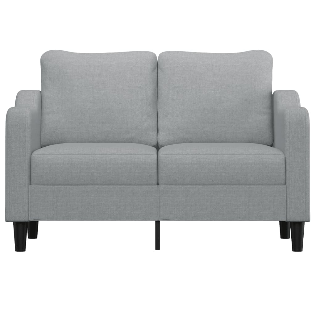 Divano a 2 Posti Grigio Chiaro 120 cm in Tessuto - homemem39