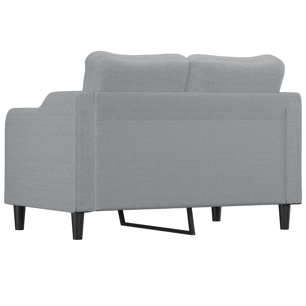 Divano a 2 Posti Grigio Chiaro 120 cm in Tessuto - homemem39