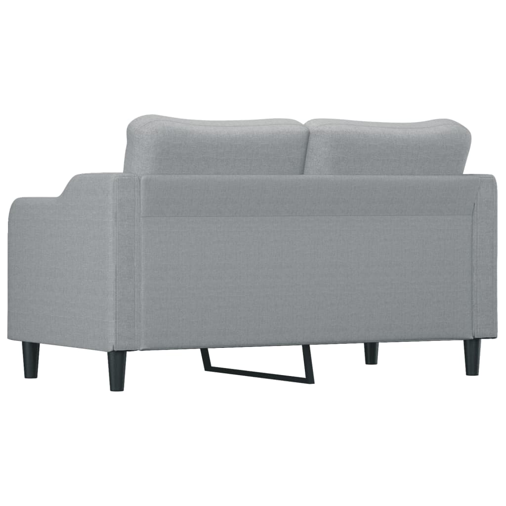 Divano a 2 Posti Grigio Chiaro 140 cm in Tessuto - homemem39