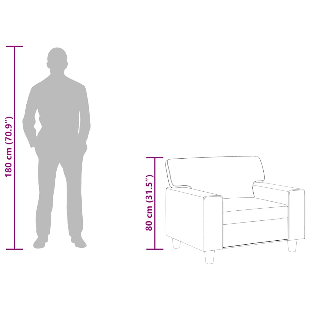 Poltrona Crema 60 cm in Similpelle