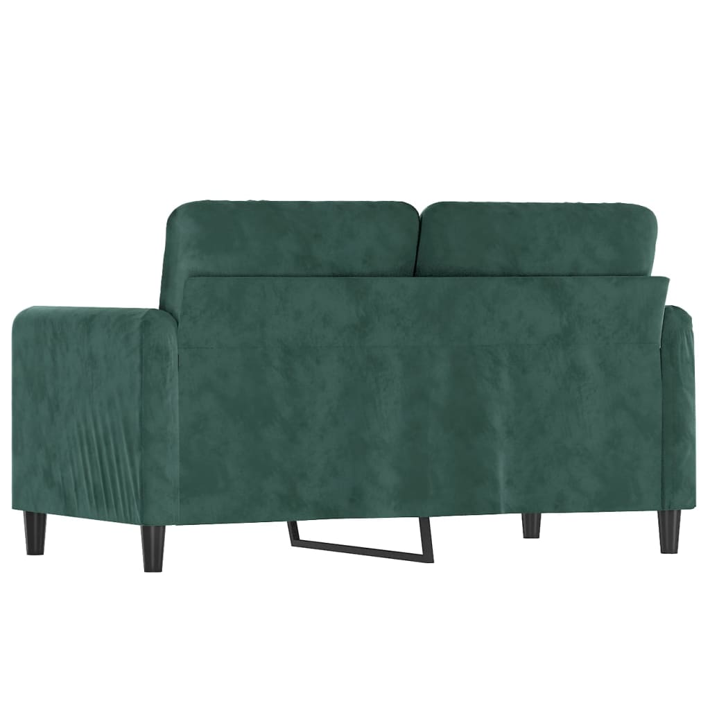 Divano a 2 Posti Verde Scuro 120 cm in Velluto - homemem39