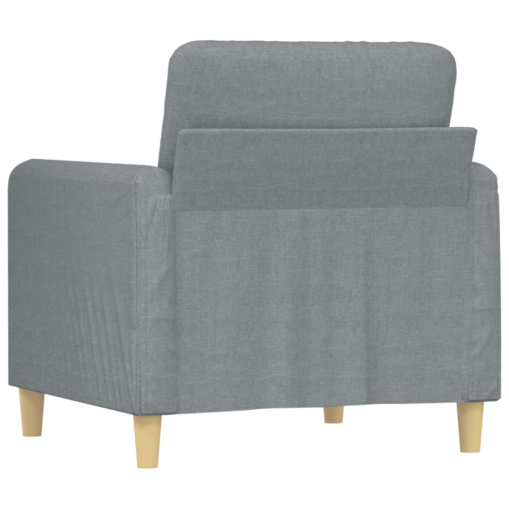 Poltrona Grigio Chiaro 60 cm in Tessuto - homemem39