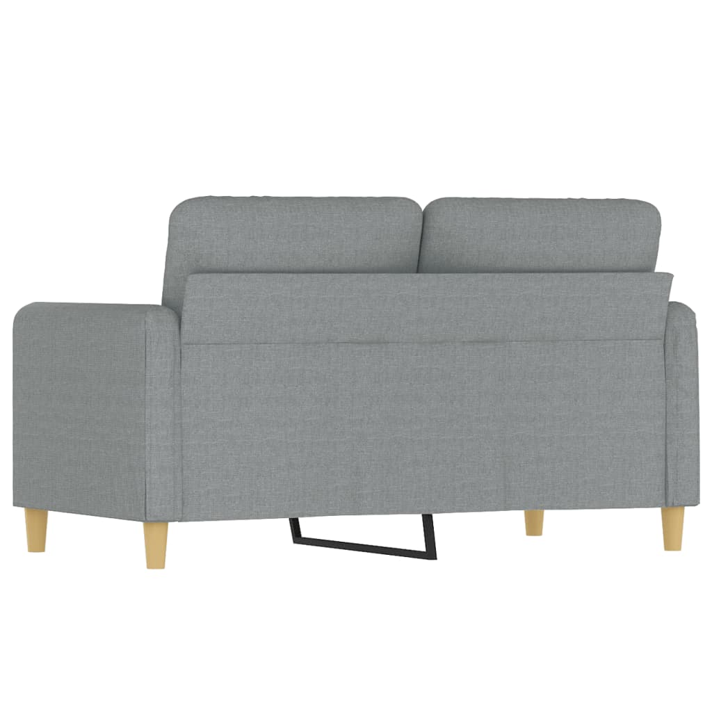 Divano a 2 Posti Grigio Chiaro 120 cm in Tessuto - homemem39