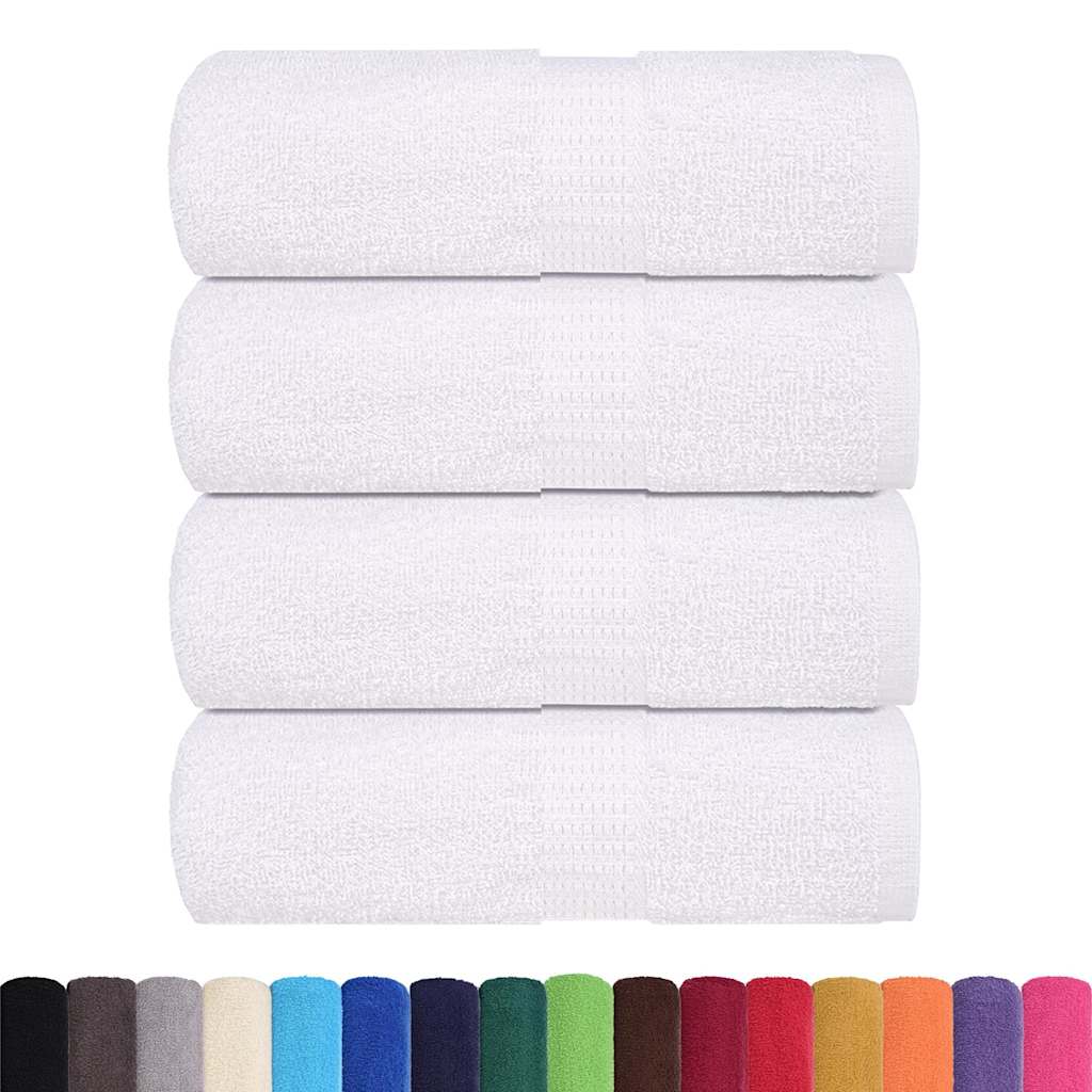 Asciugamani da bagno 4 pz FROGN Bianco 30x30 cm 100% cotone - homemem39