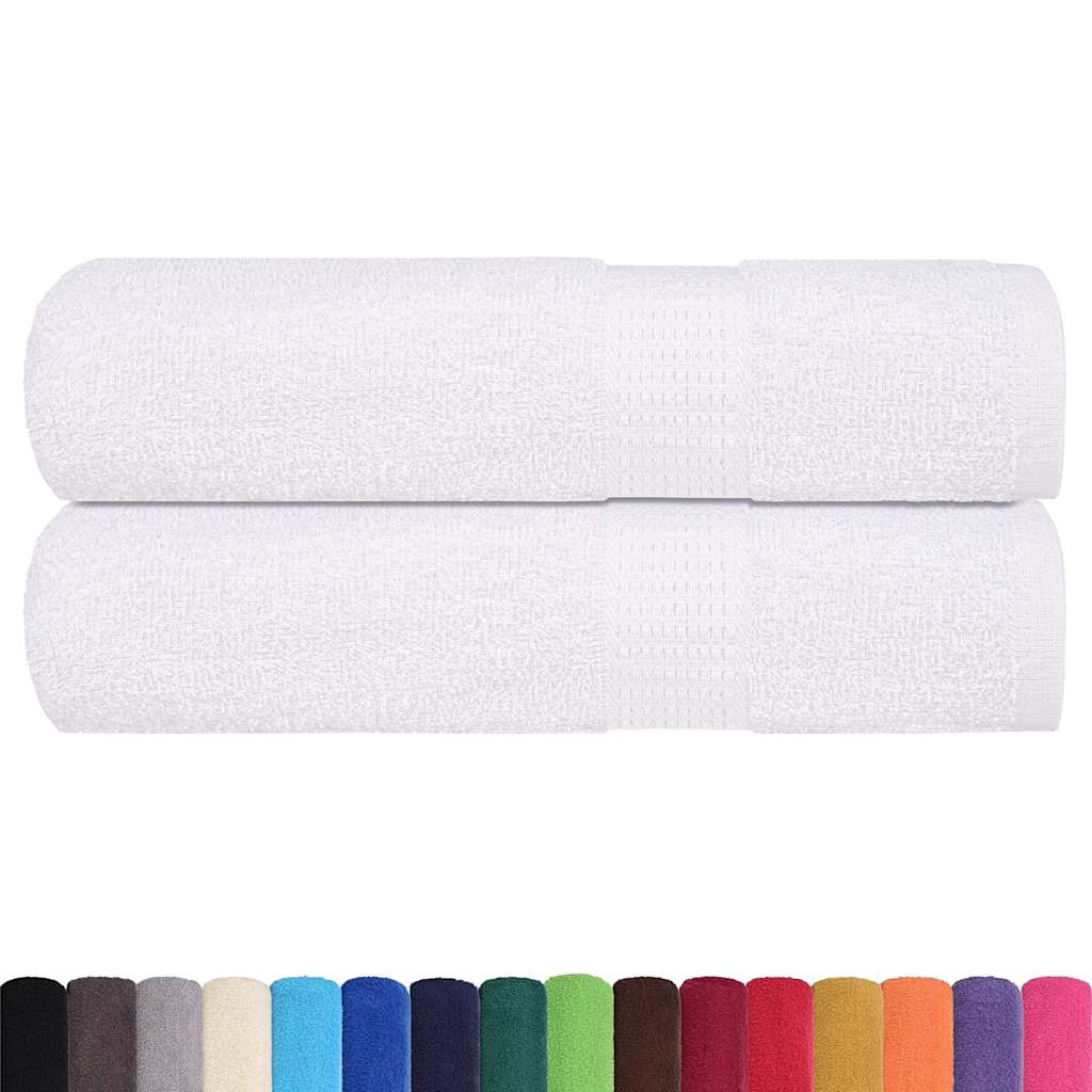 Asciugamani 2 pz Bianchi 50x100 cm 360 g/m² 100% Cotone - homemem39